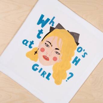 Panel Who's that girl 50 x 60 cm jersey