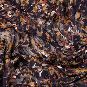 Printed chiffon NAVY BLUE S0709-03