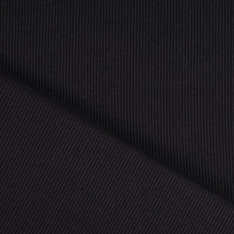 Dzianina prążek CZARNY 240g - drobny