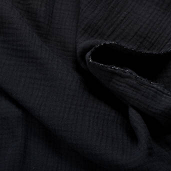 Muślin bawełniany CZARNY