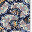 Tkanina wiskozowa BLUE AZTEC FLOWERS  RM19529 #04