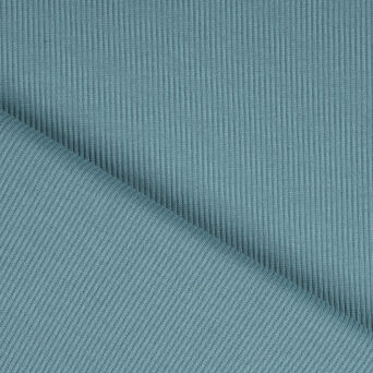 Dzianina prążek DUSTY TURQUOISE 240g - drobny