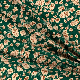Viscose fabric FLOWERS ON GREEN 8683 #06