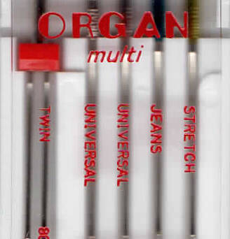 ORGAN - MULTI needles 5 pcs. MIX / thickness 75, 90.80, 80/2