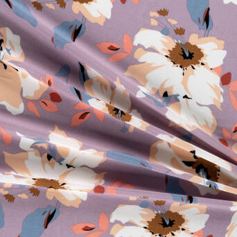 Tkanina wiskozowa AZALEA LILAC A1546 #8646 #04