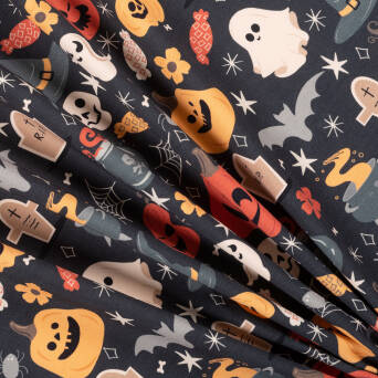HALLOWEEN  printed french terry  5100-22-A