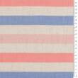 Viscose fabric with linen SUMMER STRIPES PINK-BLUE T5483 #02
