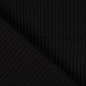 Knitted sweater fabric 300g - BLACK