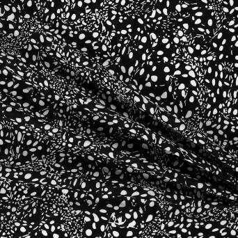 Viscose fabric Speckles black and white 8674 #0A