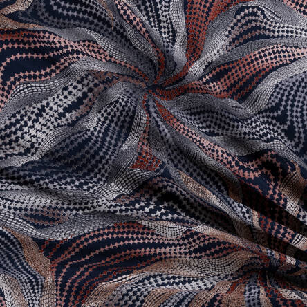 Viscose fabric AUTUMN ABSTRACTION GREY #D2954-02