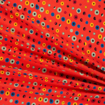 Viscose fabric FIESTA COLORED CIRCLES D2979 #04