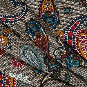 Tkanina paisley na BEŻ/BRĄZ