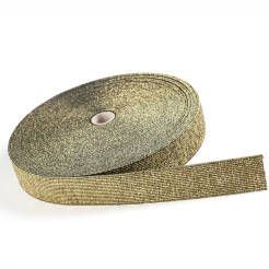 Rubber GOLD / BLACK with metallic thread 30mm