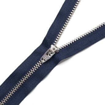 Metal zip fastener - 12 cm NAVY