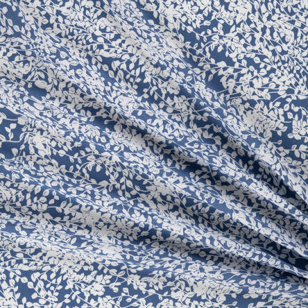 Viscose fabric WHITE CLIMBERS ON SKY BLUE 8667 #06