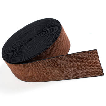 Rubber with metallic thread COPPER 50mm