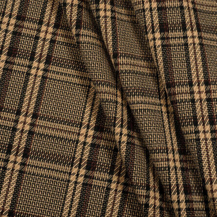 Fabric check pattern BEIGE/BLACK