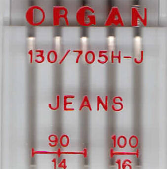 ORGAN -  Needle JEANS  5 pcs. MIX / thickness 90, 100