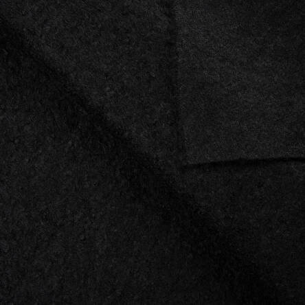 Materiał płaszczowy Boucle - CZARNY A1081#51