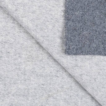 Fabric with wool TWO-SIDED NEUTRAL GRAY #D209-01