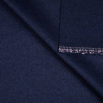 Fabric with wool SOLID NAVY BLUE