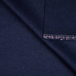 Tkanina z wełną GŁADKA GRANATOWA