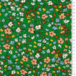 Viscose fabric COLORFUL FLOWERS ON GREEN 2895 #04