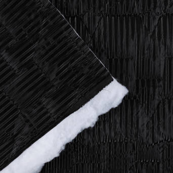 Quilted orthalion/nylon fabric  - BLACK
