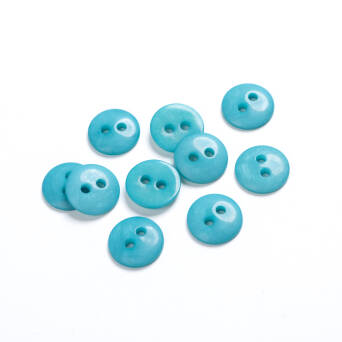 Button  - 12 mm BLUE-GREEN OPAL 0611
