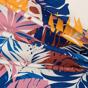 Tkanina Wiskoza liście MONSTERA