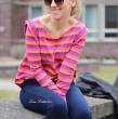 Stripes SUNSET 200g knitted jersey  >190cm!<