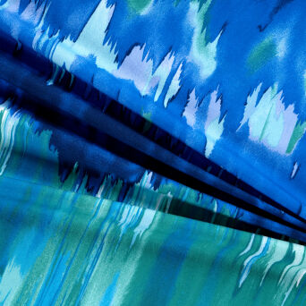 Tkanina wiskoza BLUE BORDER