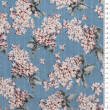 Viscose and cotton fabric LILACS IN SKY BLUE D41#03