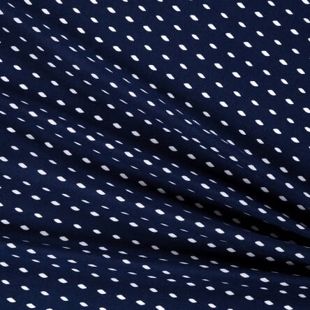 Viscose fabric DROPS ON ROYAL BLUE