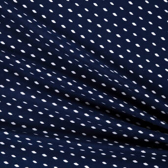 Viscose fabric DROPS ON ROYAL BLUE