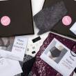 Sewing set classic bra ROSE - EGG PLANT/BLACK