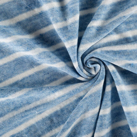 Linen jersey - stripes light BLUE