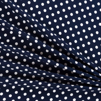 Viscose fabric SMALL DOTS ON NAVY A2856.02