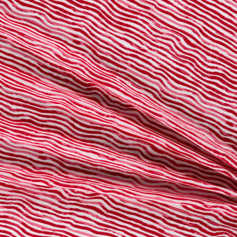 Viscose fabric RED HOLIDAY WAVES A1546 #8556 #02