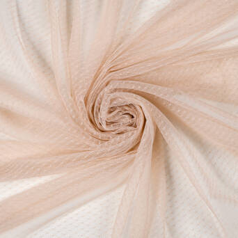 Tiul kropeczki - BEIGE