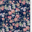 Cotton fabric PREMIUM SPRING MEADOW ON NAVY #9795-03