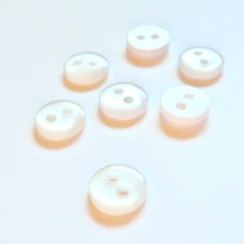 Button - 10 mm white