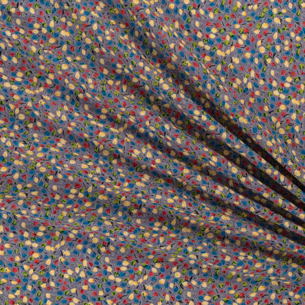 Viscose fabric TULIPS - GREY #D2950-08