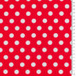 Viscose fabric WHITE DOTS ON RED #8772 #05