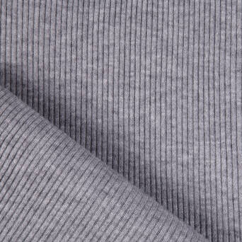 Sweater knit fabric  240g - GREY MELANGE