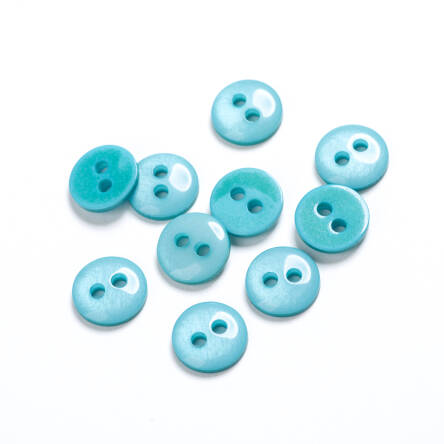 Button  - 10 mm BLUE-GREEN OPAL 0611