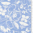 Fabric Ramia WHITE FLOWERS ON BLUE #2804-01  II QUALITY