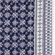 Tkanina wiskozowa BORDER ORIENT BLUE MAROKO RM19292-04