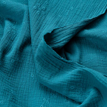 Muślin bawełniany HAFTOWANY MORSKI JS-03 #46