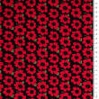 Cotton fabric SEERSUCKER Poppies on black D01 #03